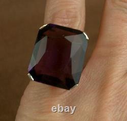 Beautiful Ancient Ring In Massive Silver Sertie Of A Huge Amethyst