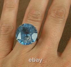 Beautiful Ancient Silver Ring Massif Sertie From An Important Blue Stone