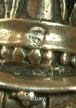 Beautiful Ancient Solid Silver Bracelet with Ram's Heads