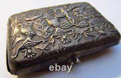 Beautiful And Old Box Decorated In Massive Silver Siam Thailand 19th