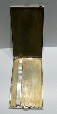 Beautiful And Old Cigarettes Case In Sterling Silver Nineteenth Hallmark Minerva