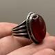 Beautiful Antique Agate Ring In Solid Silver, Roman Style
