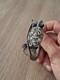 Beautiful Antique Chinese Dragon Bangle Bracelet, Late 19th Century, Solid Silver, Turquoise