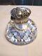 Beautiful Antique Crystal And Solid Silver Inkwell With Monogram And Count's Crown