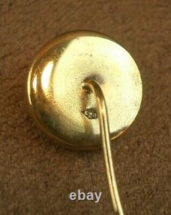 Beautiful Antique Gold/Sterling Silver Vermeil Pin Brooch with Bressan Enamels