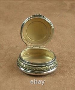 Beautiful Antique Powder Box Solid Silver Powder Box XIXth Century