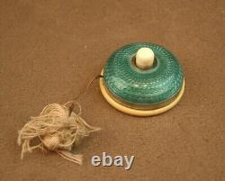 Beautiful Antique Service Bell in Solid Enamelled Silver