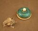 Beautiful Antique Service Bell In Solid Enamelled Silver