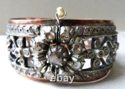 Beautiful Antique Solid Silver Bracelet Set with Diamonds