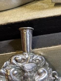 Beautiful Antique Whistling Rattle Whistle in Solid Silver Hallmarked, 19th Century <br/>
