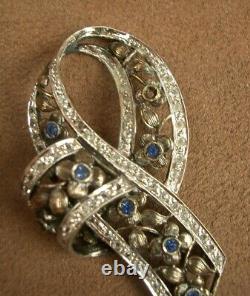 Beautiful Broche Ancienne In Massible Sertia De Pierres 19th