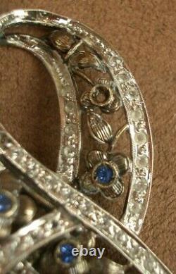 Beautiful Broche Ancienne In Massible Sertia De Pierres 19th