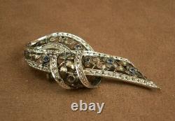 Beautiful Broche Ancienne In Massible Sertia De Pierres 19th