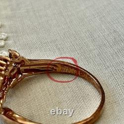 Beautiful Garnet Antique Ring in Rose Gold, Solid Silver, Jewelry