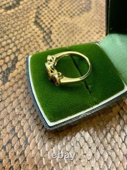 Beautiful Garnet, Vermeil, Silver, Antique Trilogy Ring Solid Silver Art Deco