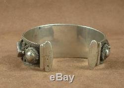 Beautiful Important Ancient Cuff Bracelet In Sterling Silver China Indochina