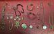 Beautiful Lot Of 25 Antique Solid Silver Jewelry Necklace Bracelet Ring 236 Grams
