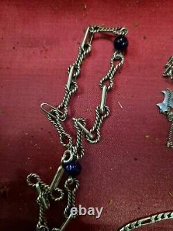 Beautiful Lot of 25 Antique Solid Silver Jewelry Necklace Bracelet Ring 236 Grams