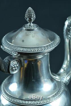 Beautiful Old Coffee Jug Silver Minerva Boulenger Empire Style