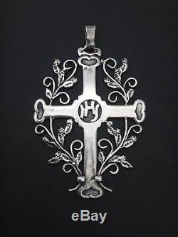 Beautiful Old Cross Jeannette Openwork In Sterling Silver