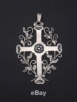 Beautiful Old Cross Jeannette Openwork In Sterling Silver