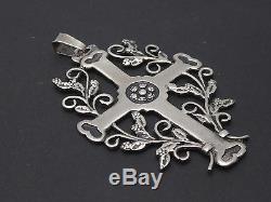 Beautiful Old Cross Jeannette Openwork In Sterling Silver