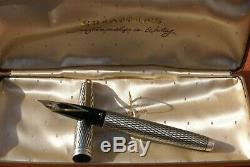 Beautiful Old Fountain Pen 18 Kts Sheaffer Imperial Solid Silver