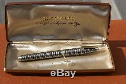 Beautiful Old Fountain Pen 18 Kts Sheaffer Imperial Solid Silver