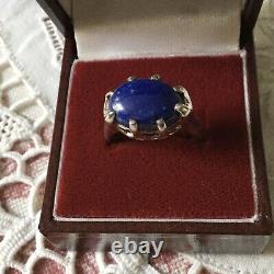 Beautiful Old Lapis Lazuli Ring Silver Massif, Splendid