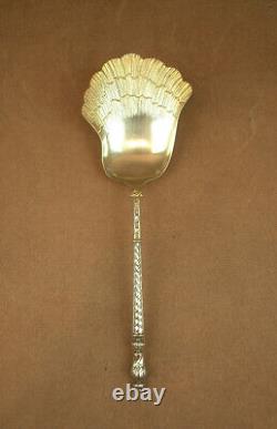 Beautiful Solid Silver and Vermeil Antique Ice Cream Scoop with Minerve Hallmark
