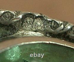 Beautiful Stuff Bracelet Ancient Berbere Silver Massif Serti De Pierres Vertes