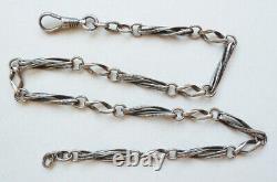 Beautiful Watch Chain Gosset In Solid Silver Nielled Silver Old Chain