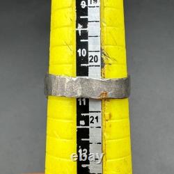 Beautiful ancient Phoenician Roman ring with glass, unique, solid silver