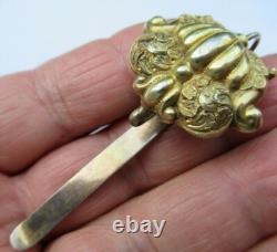 Beautiful antique chatelaine scissor hook in solid silver