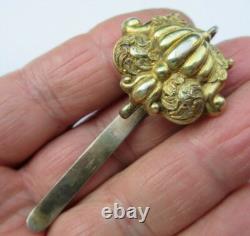 Beautiful antique chatelaine scissor hook in solid silver
