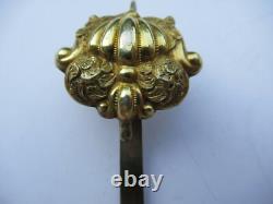 Beautiful antique chatelaine scissor hook in solid silver