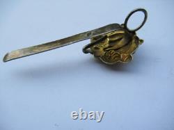 Beautiful antique chatelaine scissor hook in solid silver