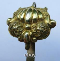 Beautiful antique chatelaine scissor hook in solid silver