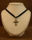 Beautiful Antique Silver And Stone Pendant Cross, 19th Century