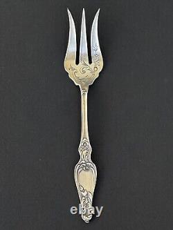 Beautiful antique silver pastry fork by silversmith Paul Canaux & Co.