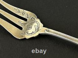 Beautiful antique silver pastry fork by silversmith Paul Canaux & Co.