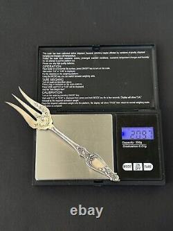 Beautiful antique silver pastry fork by silversmith Paul Canaux & Co.