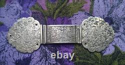 Belt Buckle Or Solid Silver Cape 925 Old