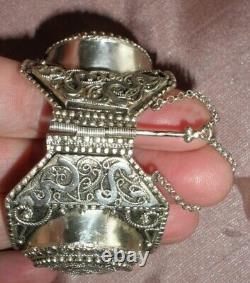 Big Old Berber Bracelet In Solid Silver Crab Stamp North Africa