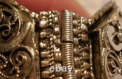 Big Old Berber Bracelet In Solid Silver Crab Stamp North Africa