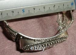 Big Old Berber Bracelet In Solid Silver Crab Stamp North Africa