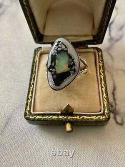 Boulder Matrix Opale, Silver Massif, Unique Ancient Ring, Creator