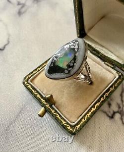 Boulder Matrix Opale, Silver Massif, Unique Ancient Ring, Creator