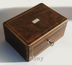 Box Box Box Required Old XIX Argent French Sewing Box And Case