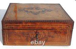 Box Box Box Required Old XIX Argent French Sewing Box And Case